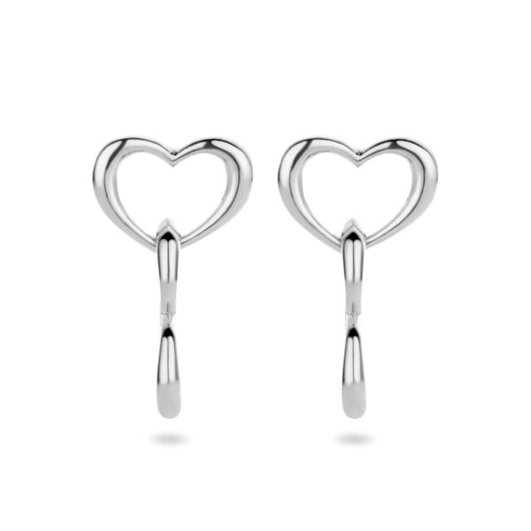 oorhangers hartjes zilver gerhodineerd - Afbeelding 3