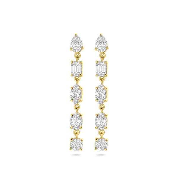 oorhangers lab grown diamant 2.00ct (2x 1.00ct) h si 30 mm 14K geelgoud