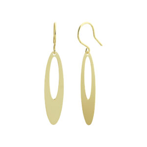 oorhangers ovaal franse haak 14K geelgoud
