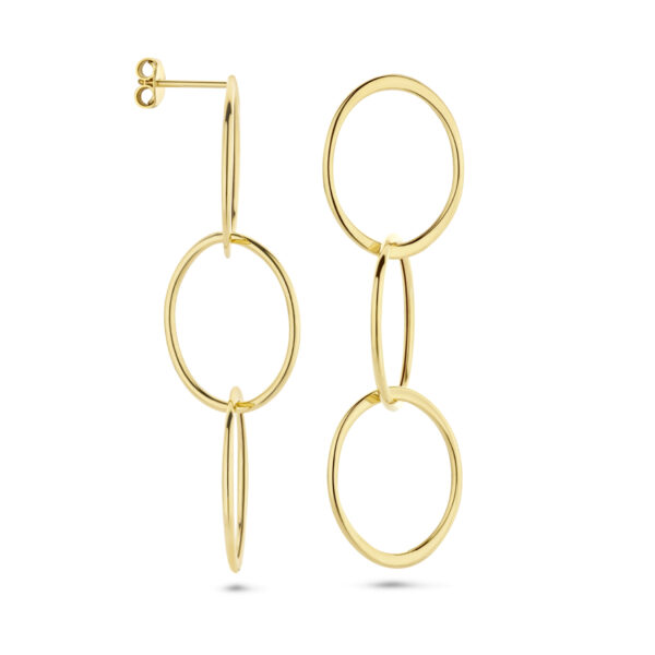 oorhangers ovaaltjes 14K geelgoud - Afbeelding 3