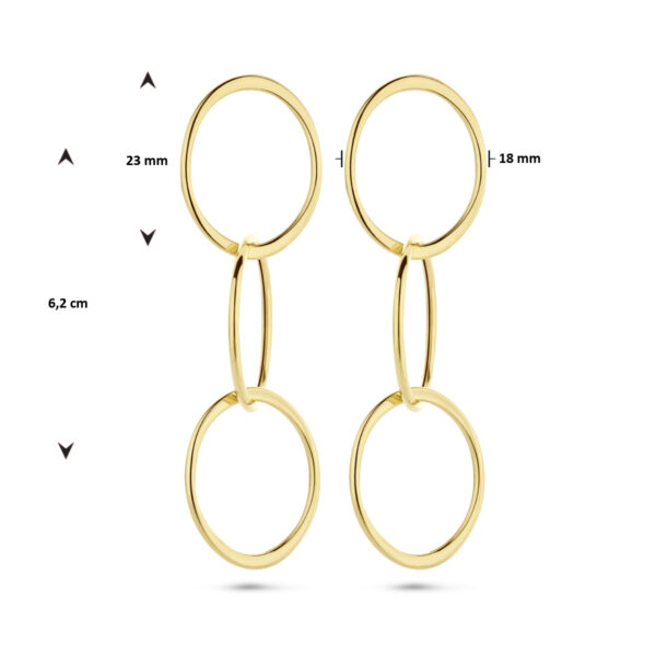 oorhangers ovaaltjes 14K geelgoud - Afbeelding 4