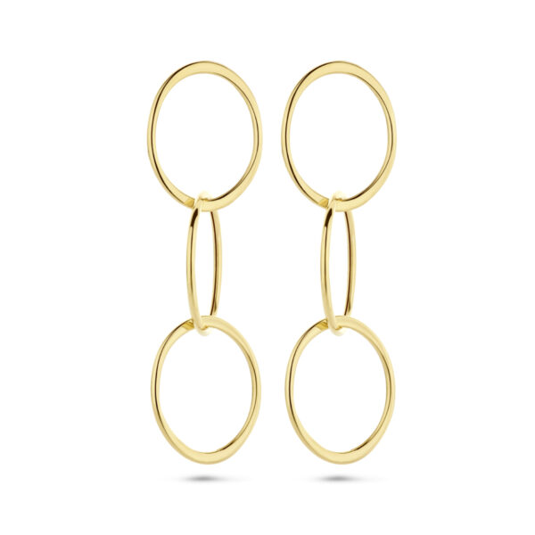 oorhangers ovaaltjes 14K geelgoud