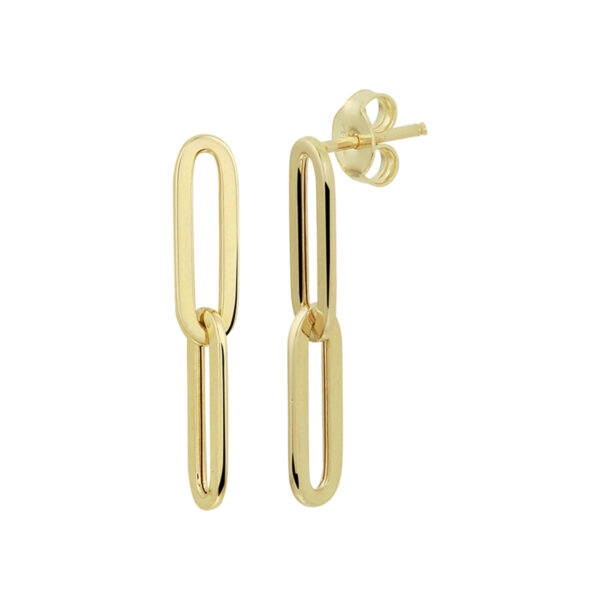 oorhangers paperclip 14K geelgoud
