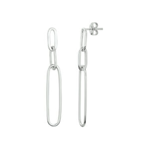oorhangers paperclip zilver gerhodineerd