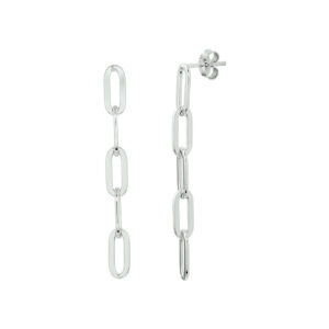 oorhangers paperclip zilver gerhodineerd