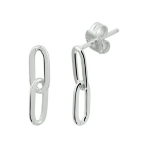 oorhangers paperclip zilver gerhodineerd