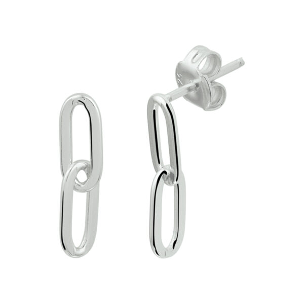 oorhangers paperclip zilver gerhodineerd