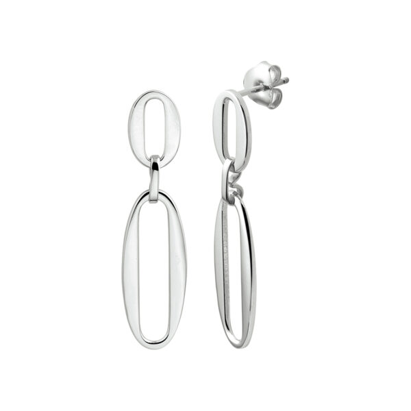 oorhangers paperclip zilver gerhodineerd