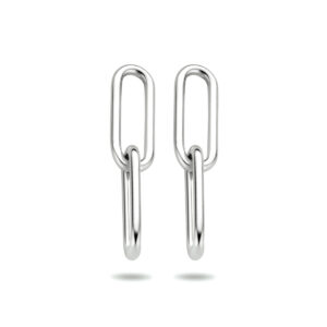 oorhangers paperclip zilver gerhodineerd