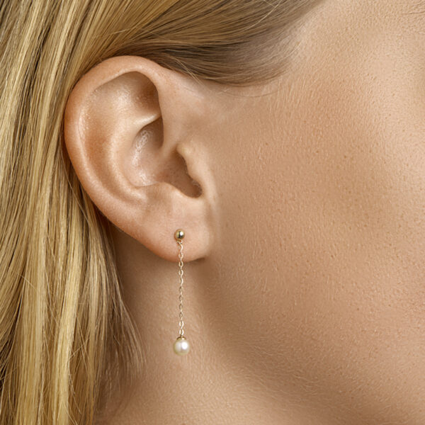 oorhangers parel 14K geelgoud - Afbeelding 2