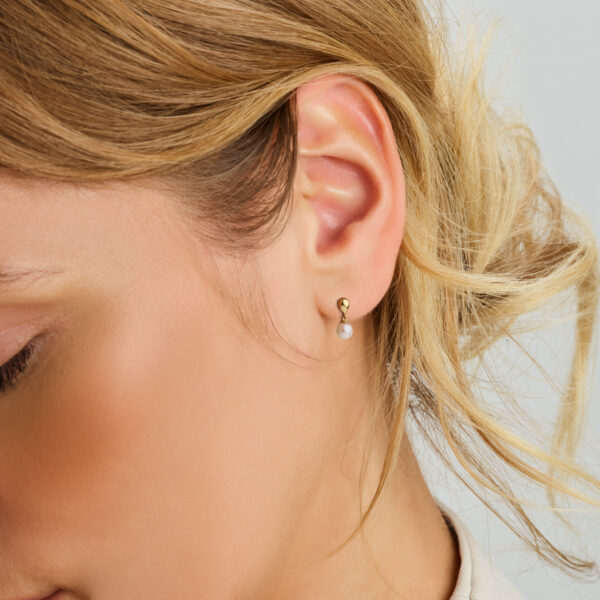 oorhangers parel 14K geelgoud - Afbeelding 2