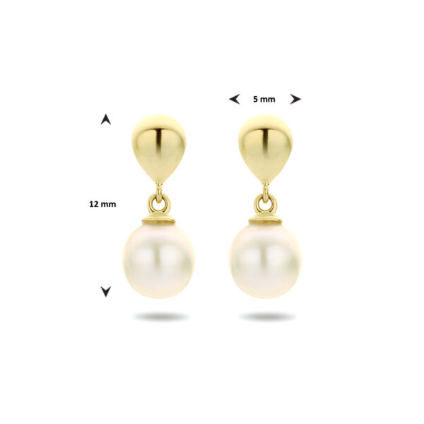 oorhangers parel 14K geelgoud - Afbeelding 4