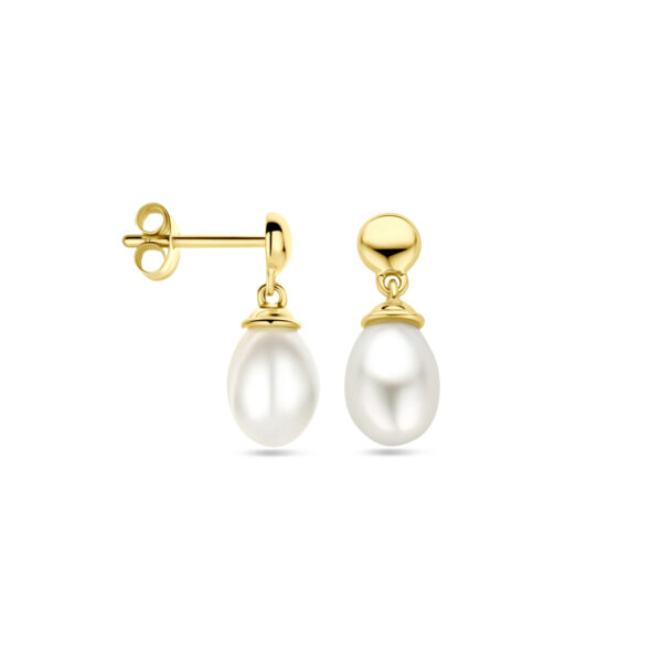 oorhangers parel 15 mm 14K geelgoud - Afbeelding 3