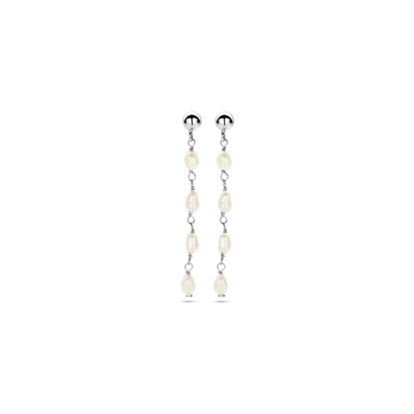 oorhangers parel barok zilver gerhodineerd