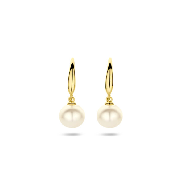 oorhangers parel franse haak 18 mm 14K geelgoud