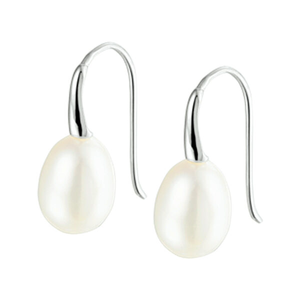 oorhangers parel franse haak zilver gerhodineerd