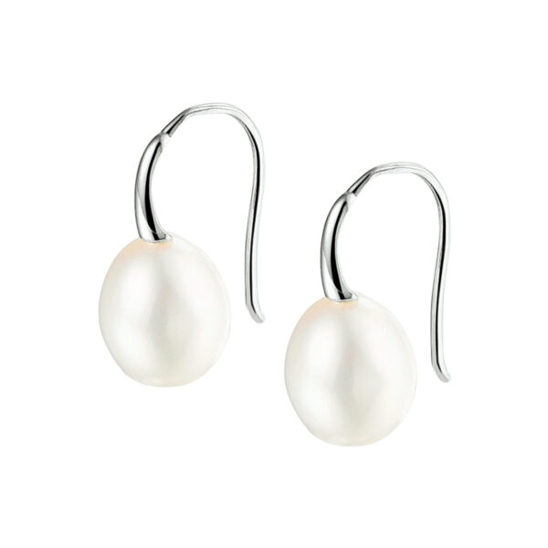 oorhangers parel franse haak zilver gerhodineerd