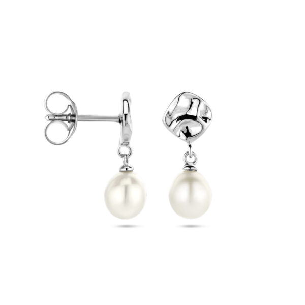 oorhangers parel zilver gerhodineerd - Afbeelding 3