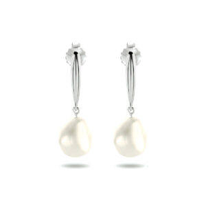 oorhangers parel zilver gerhodineerd