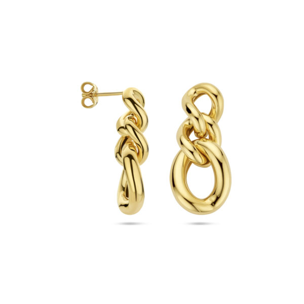 oorhangers schakel 1 micron zilver verguld (geel) - Afbeelding 3