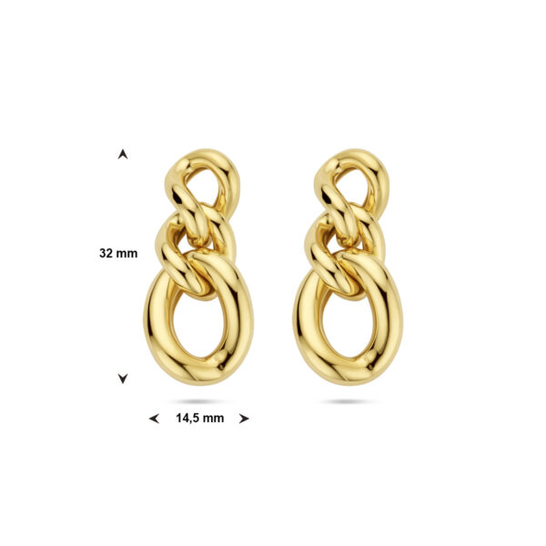 oorhangers schakel 1 micron zilver verguld (geel) - Afbeelding 4