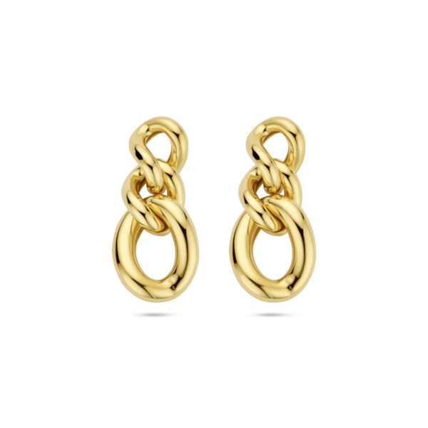 oorhangers schakel 1 micron zilver verguld (geel)