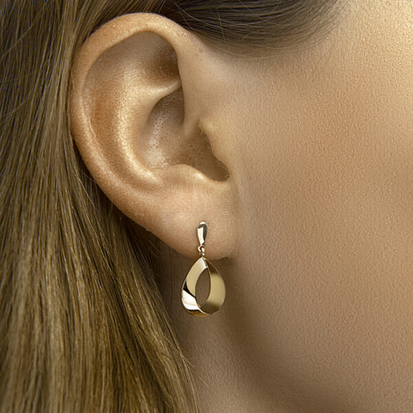 oorhangers schakel 14K geelgoud - Afbeelding 2