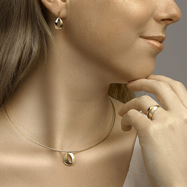oorhangers schakel 14K geelgoud - Afbeelding 3