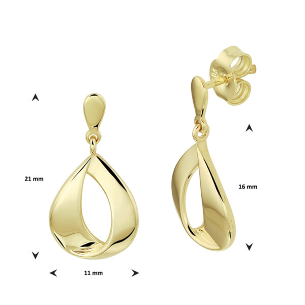 oorhangers schakel 14K geelgoud - Afbeelding 4