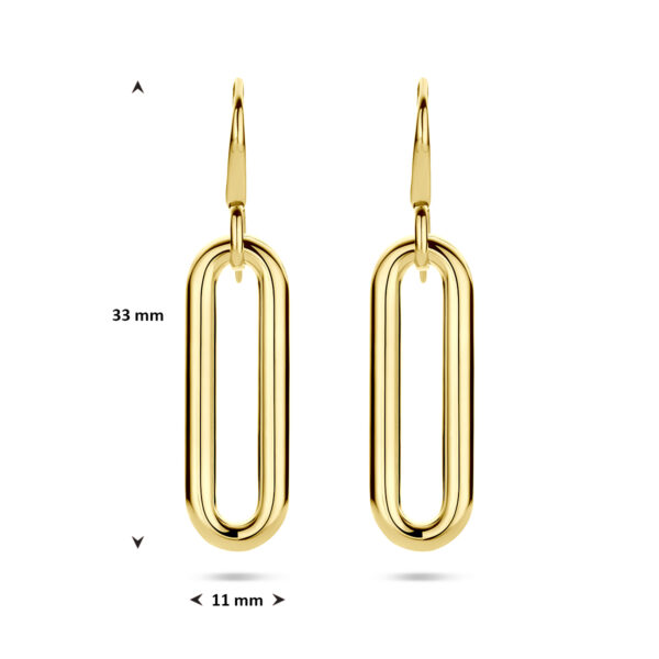 oorhangers schakel 33 mm 14K geelgoud - Afbeelding 4