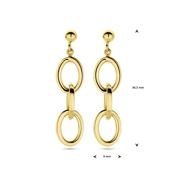 oorhangers schakel 36,5 mm 14K geelgoud - Afbeelding 4