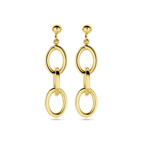 oorhangers schakel 36,5 mm 14K geelgoud