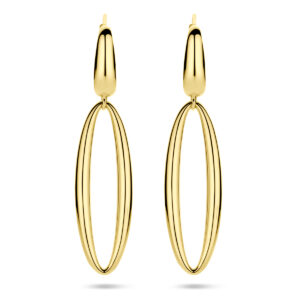 oorhangers schakel 42 mm 14K geelgoud