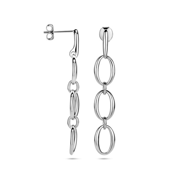 oorhangers schakel 45 mm zilver gerhodineerd - Afbeelding 3