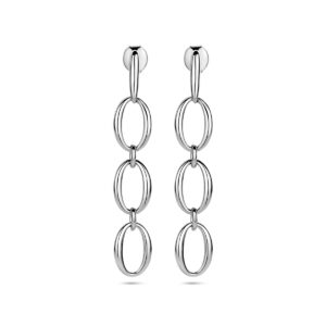 oorhangers schakel 45 mm zilver gerhodineerd