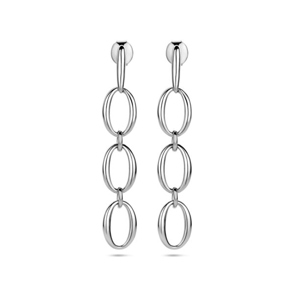 oorhangers schakel 45 mm zilver gerhodineerd