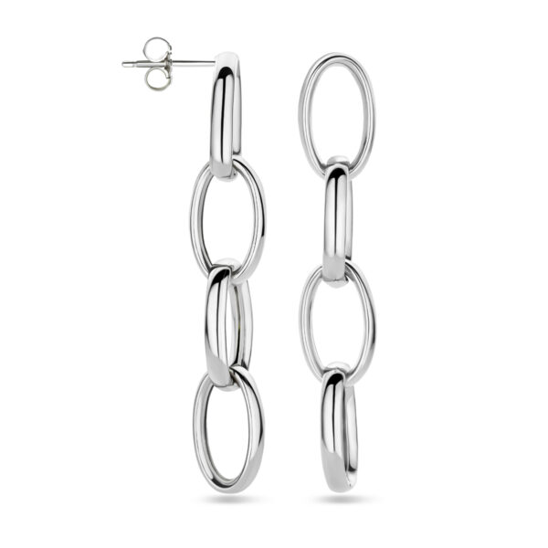 oorhangers schakel 50 mm zilver gerhodineerd - Afbeelding 3