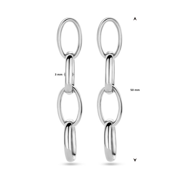 oorhangers schakel 50 mm zilver gerhodineerd - Afbeelding 4