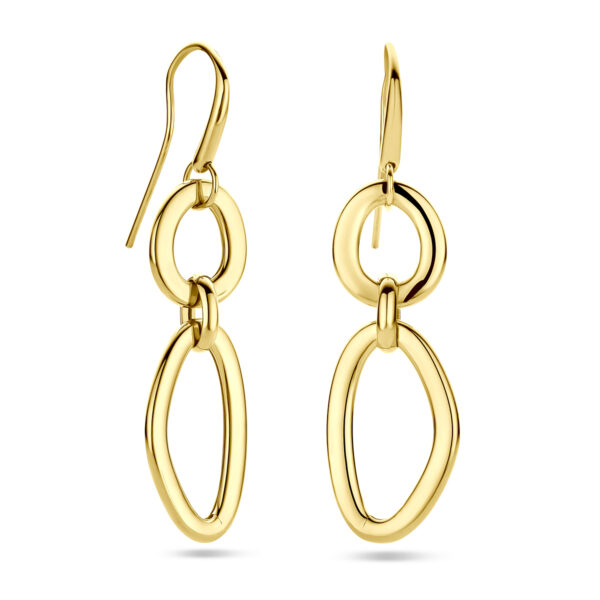 oorhangers schakel franse haak 53 mm 14K geelgoud - Afbeelding 3