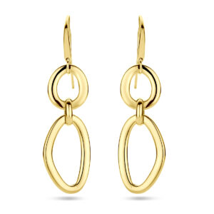 oorhangers schakel franse haak 53 mm 14K geelgoud