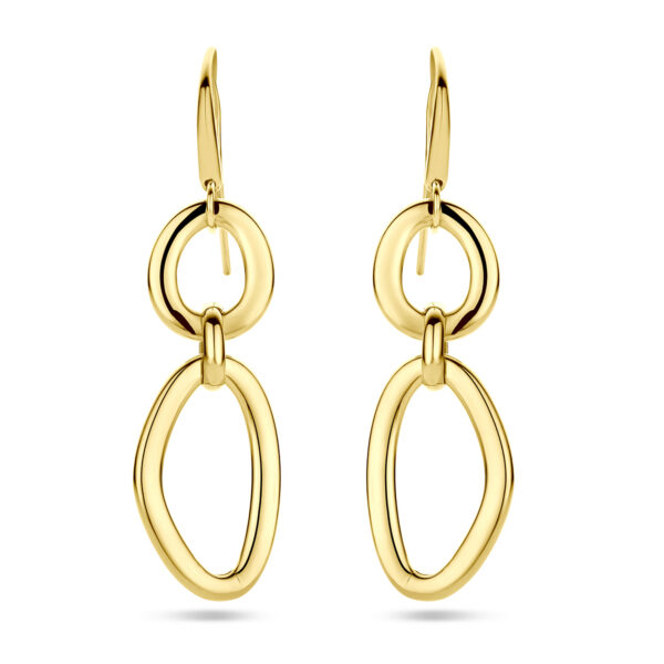 oorhangers schakel franse haak 53 mm 14K geelgoud