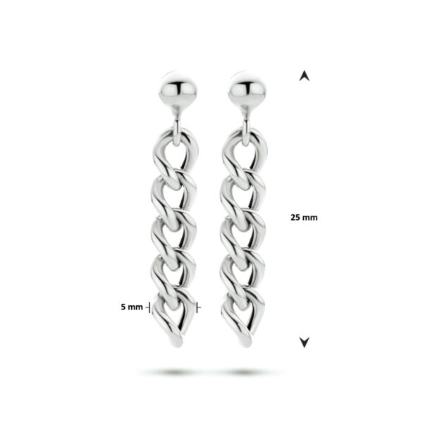 oorhangers schakel zilver gerhodineerd - Afbeelding 4