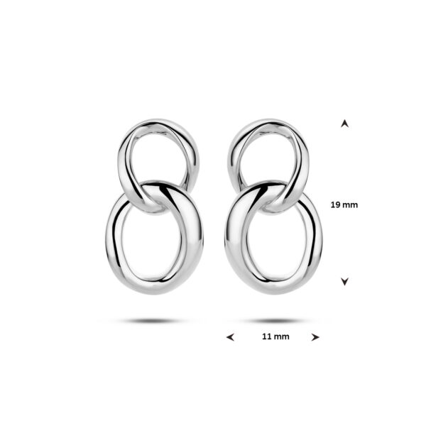 oorhangers schakel zilver gerhodineerd - Afbeelding 4