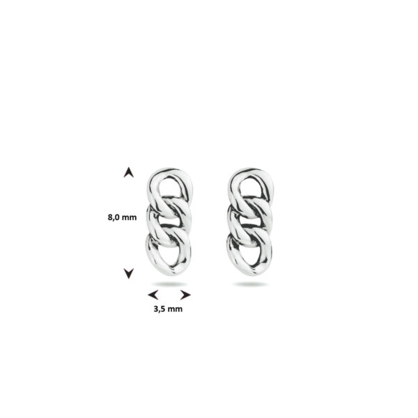 oorhangers schakel zilver gerhodineerd - Afbeelding 4