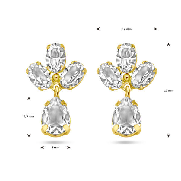 oorhangers swarovski 1 micron zilver verguld (geel) - Afbeelding 4