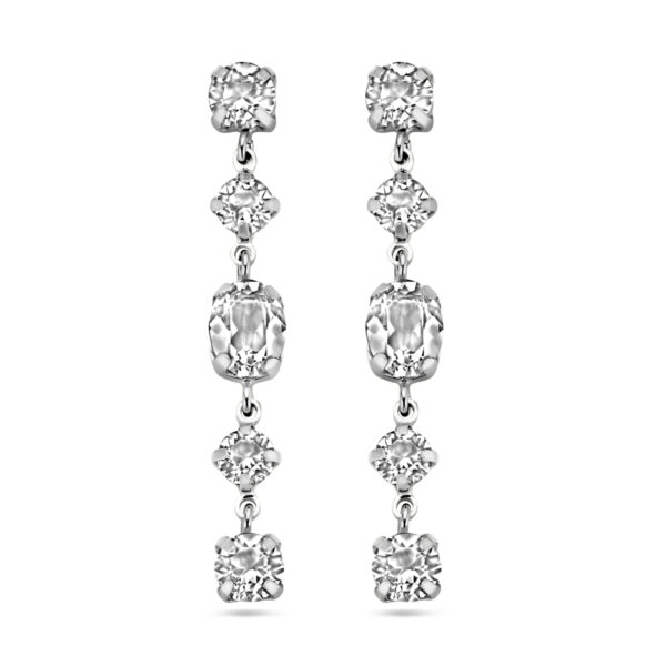oorhangers swarovski zilver gerhodineerd