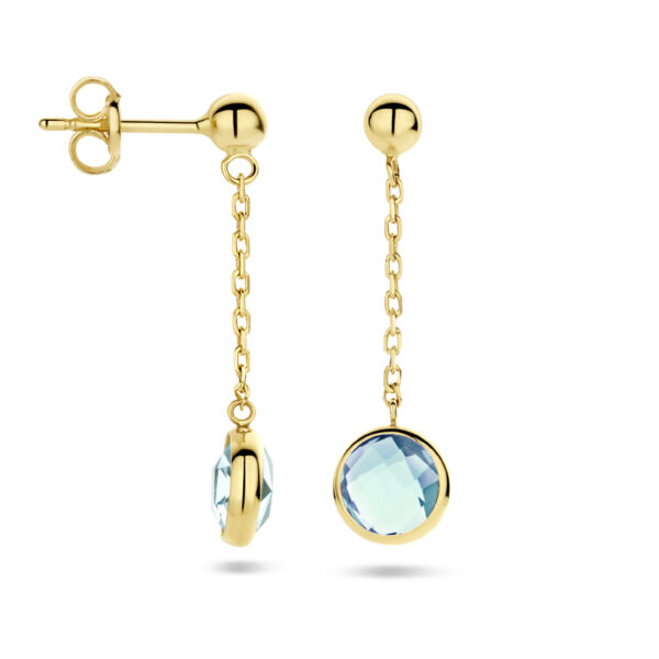 oorhangers topaas 14K geelgoud - Afbeelding 3