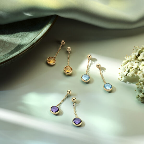 oorhangers topaas 14K geelgoud - Afbeelding 5
