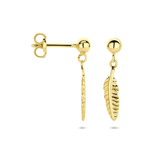 oorhangers veer 17 mm 14K geelgoud - Afbeelding 3