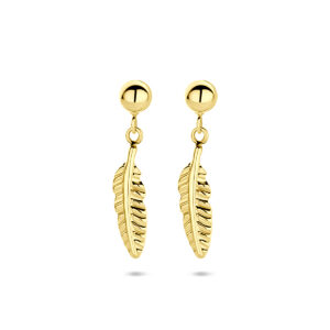 oorhangers veer 17 mm 14K geelgoud